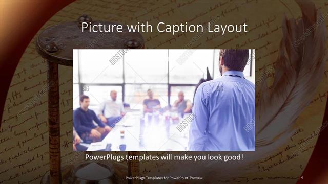 Picture with Caption presentation slide layout