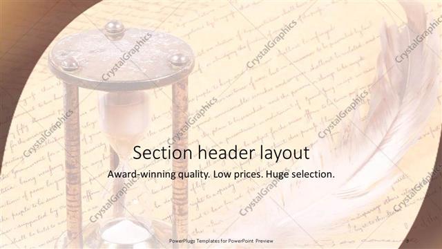 Section Header presentation slide layout