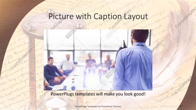 Picture with Caption presentation slide layout