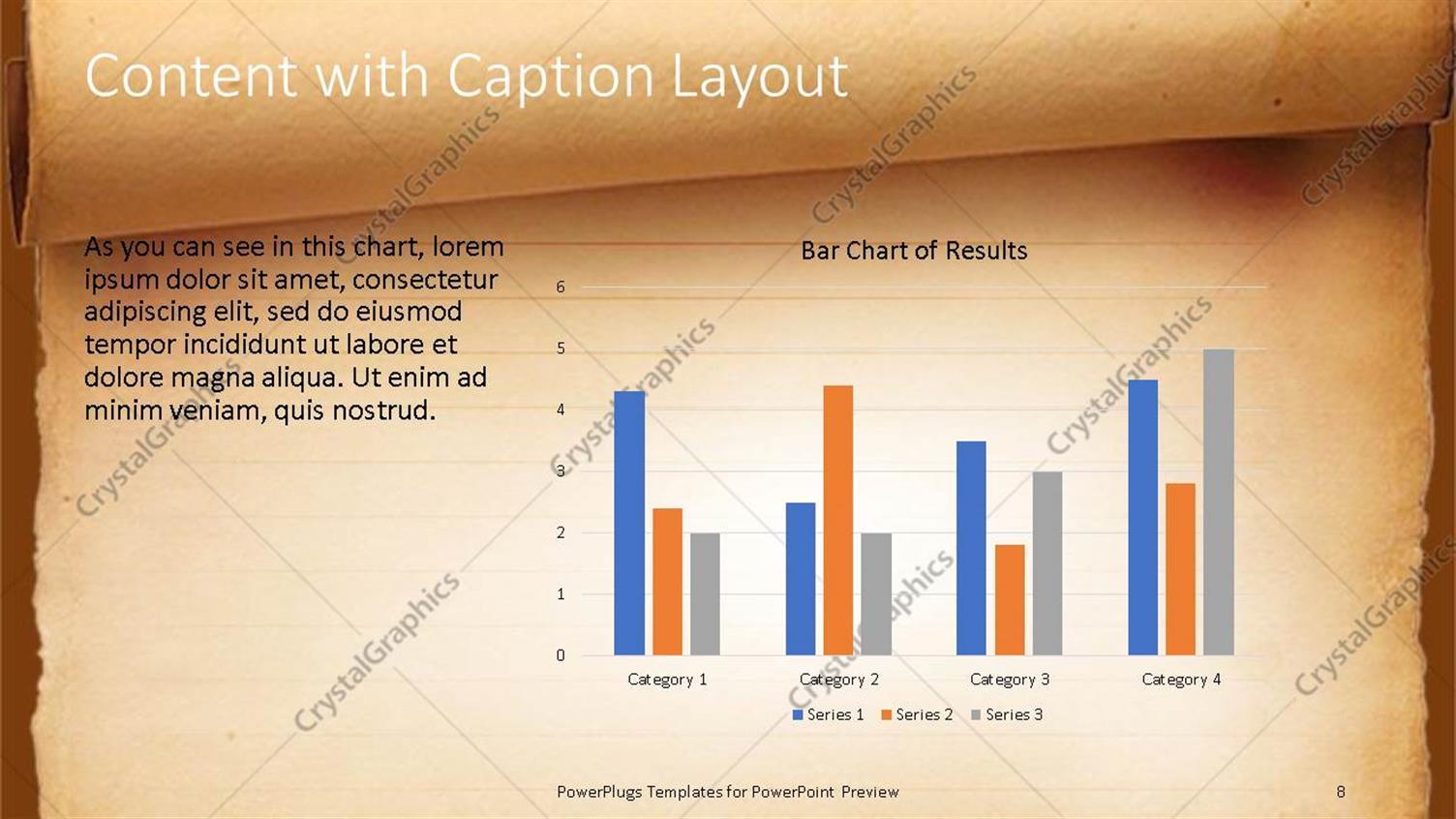 PowerPoint Template Old Fashioned Worn Down Red Scroll Paper With Lines To Write As A Metaphor 