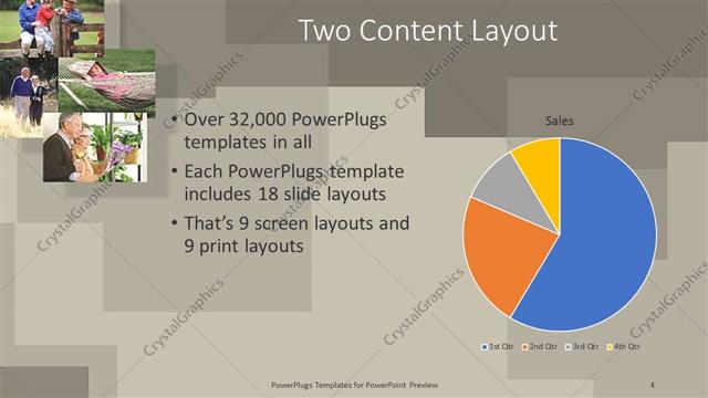 Two Content presentation slide layout