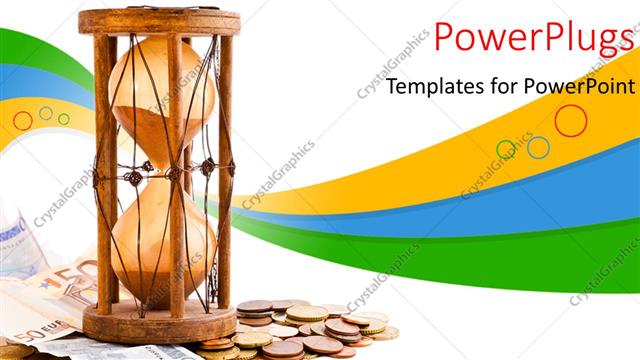  Presentation with money notes - An hour glass with lots of currency coins and notes