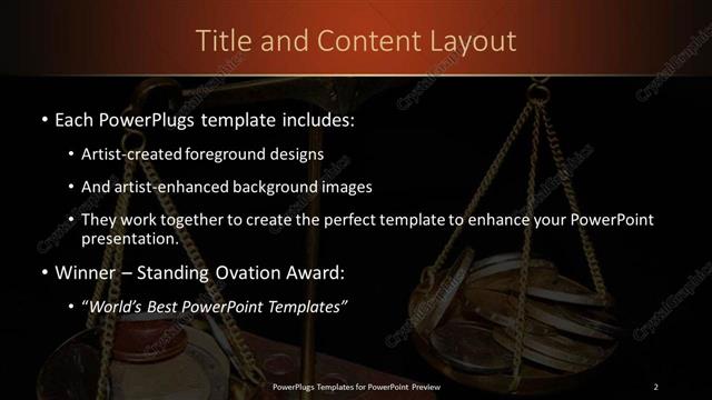 Title and Content presentation slide layout