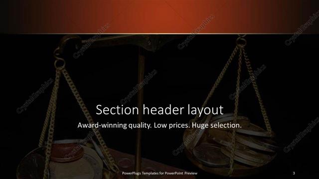 Section Header presentation slide layout