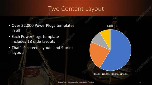 Two Content presentation slide layout