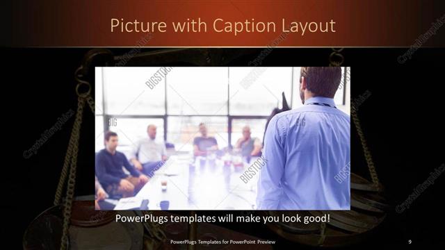 Picture with Caption presentation slide layout