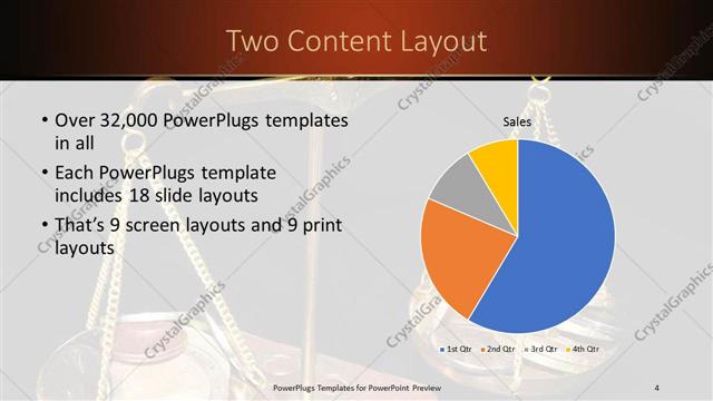 Two Content presentation slide layout