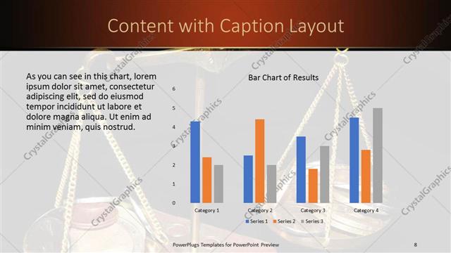 Content with Caption presentation slide layout