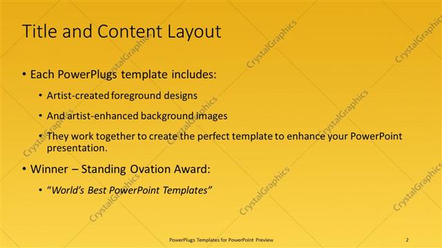 Title and Content presentation slide layout
