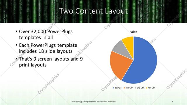 Two Content presentation slide layout