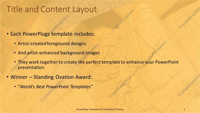 Title and Content presentation slide layout
