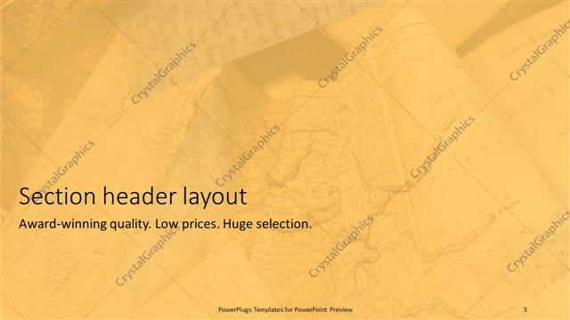 Section Header presentation slide layout
