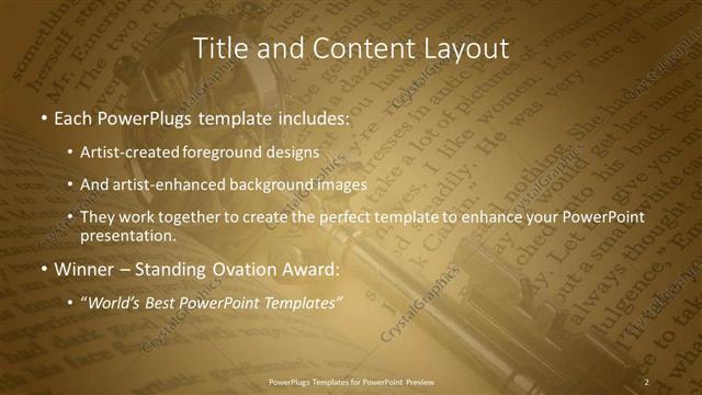 Title and Content presentation slide layout