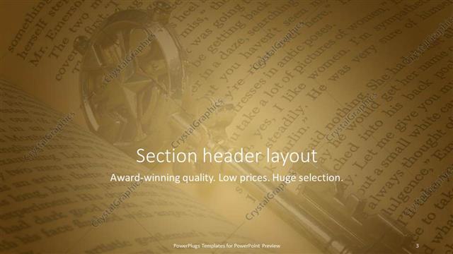 Section Header presentation slide layout
