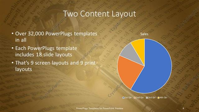 Two Content presentation slide layout