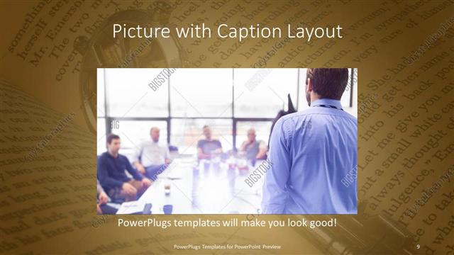 Picture with Caption presentation slide layout