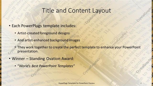Title and Content presentation slide layout