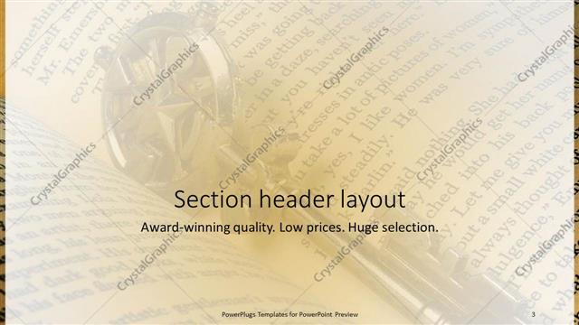 Section Header presentation slide layout