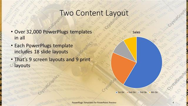 Two Content presentation slide layout