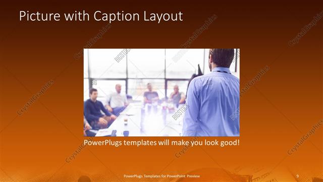 Picture with Caption presentation slide layout