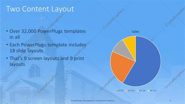 Two Content presentation slide layout