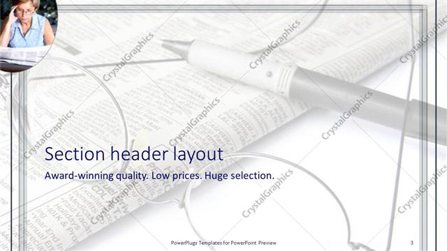 Section Header presentation slide layout