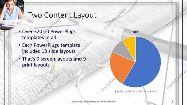Two Content presentation slide layout