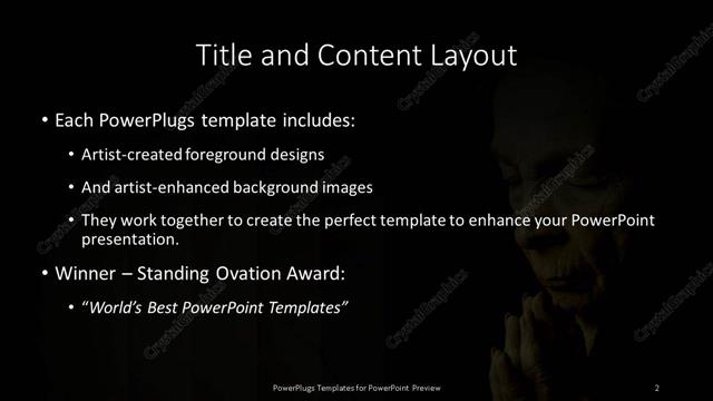 Title and Content presentation slide layout