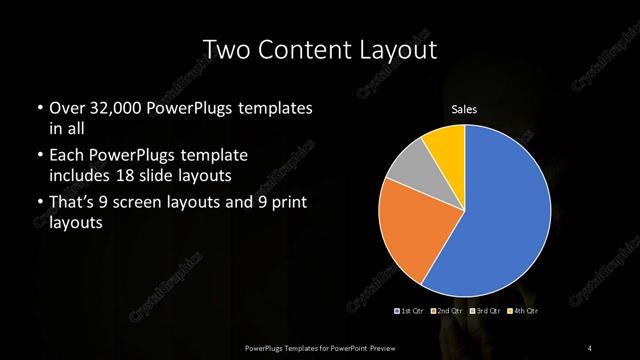 Two Content presentation slide layout