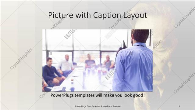 Picture with Caption presentation slide layout