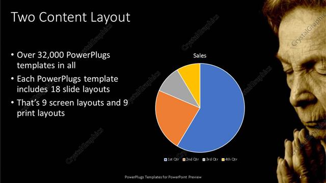 Two Content presentation slide layout