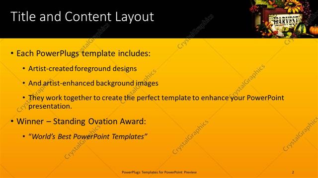 Title and Content presentation slide layout