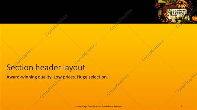 Section Header presentation slide layout