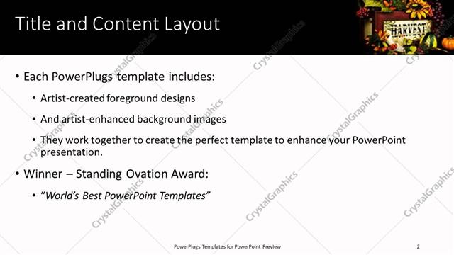 Title and Content presentation slide layout