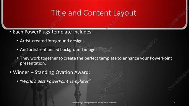 Title and Content presentation slide layout