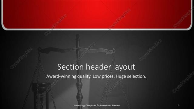 Section Header presentation slide layout