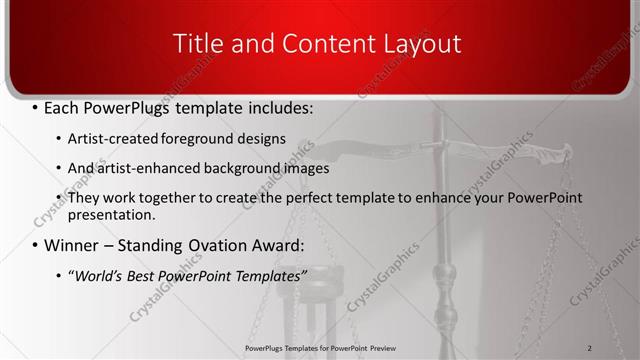 Title and Content presentation slide layout