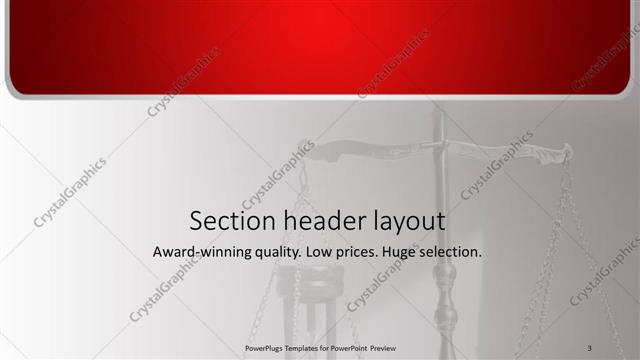 Section Header presentation slide layout