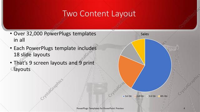 Two Content presentation slide layout