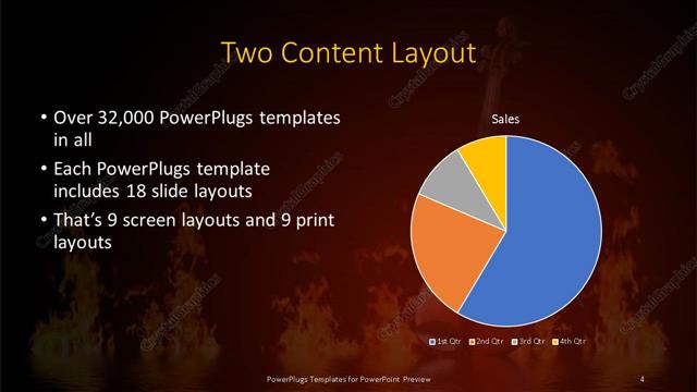 Two Content presentation slide layout