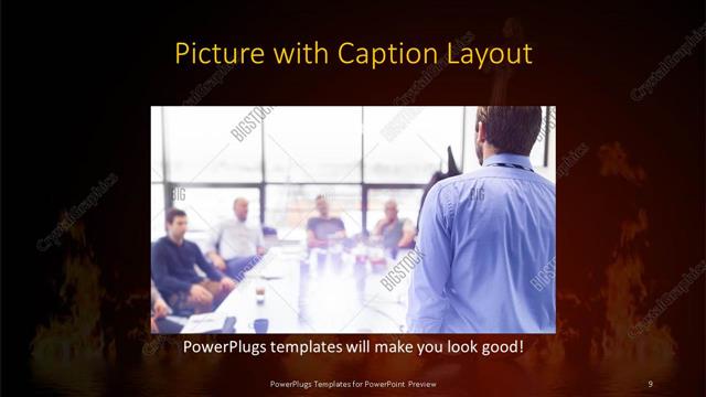 Picture with Caption presentation slide layout