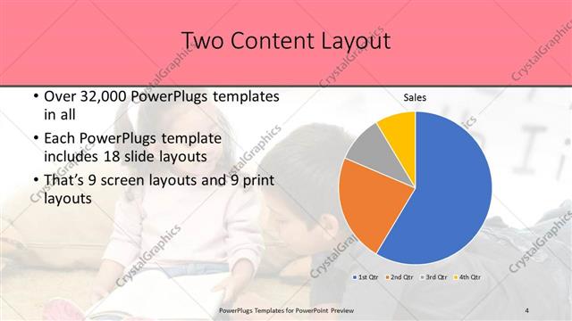 Two Content presentation slide layout
