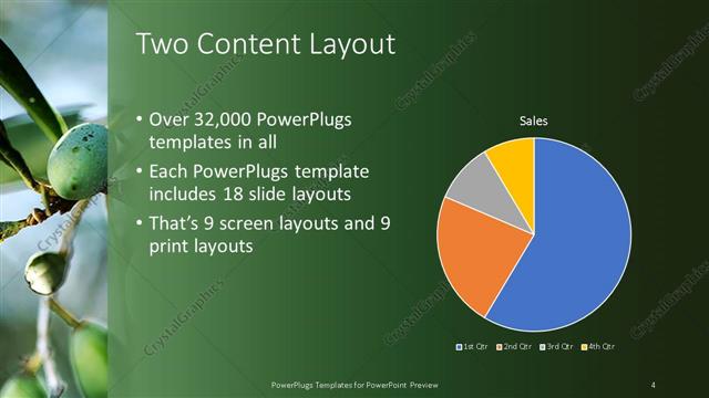 Two Content presentation slide layout