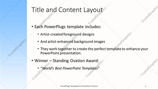 Title and Content presentation slide layout