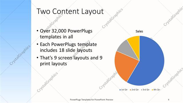 Two Content presentation slide layout