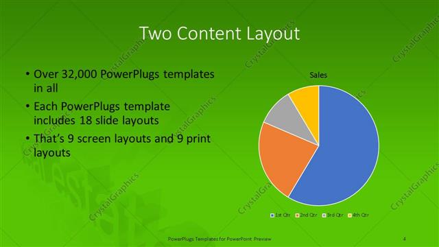 Two Content presentation slide layout