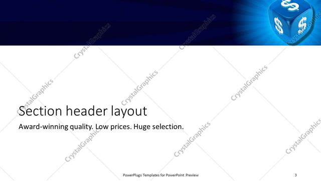 Section Header presentation slide layout