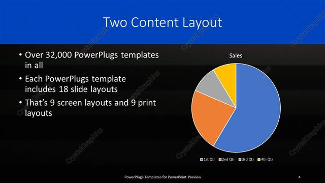 Two Content presentation slide layout