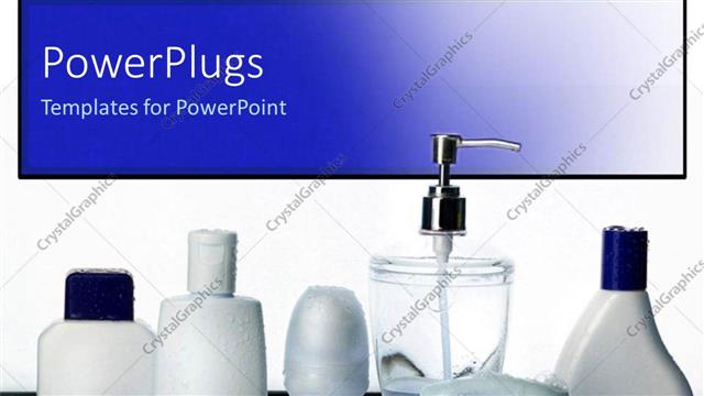  Presentation with soap - One clear and four white soap containers and white bar soap