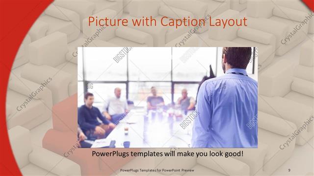 Picture with Caption presentation slide layout